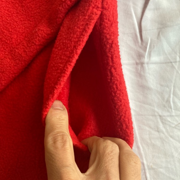 Red Nordic Fleece 1/4 zip up sweater, size M. - Picture 8 of 10